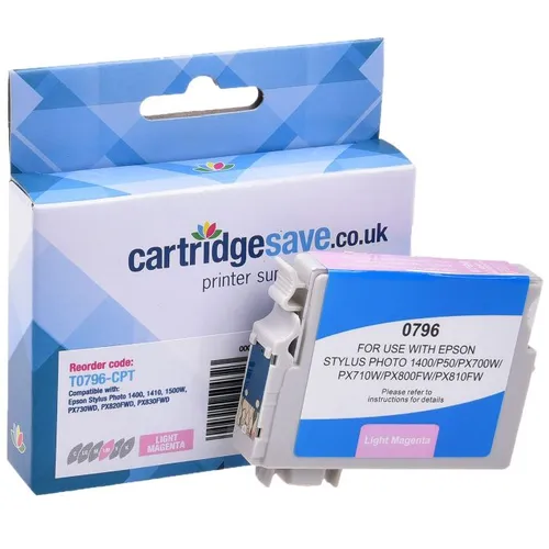 Compatible Epson T0796 Light Magenta Ink Cartridge - (C13T079640 Owl)