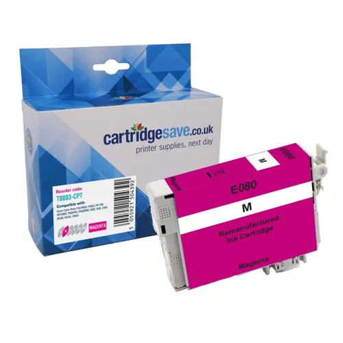 Compatible Epson T0803 Magenta Printer Cartridge - (C13T080340 Hummingbird)