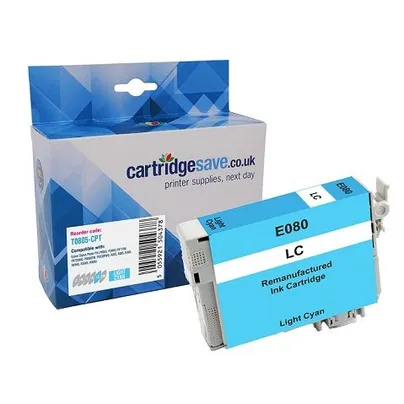 Compatible Epson T0805 Light Cyan Printer Cartridge - (C13T080540 Hummingbird)