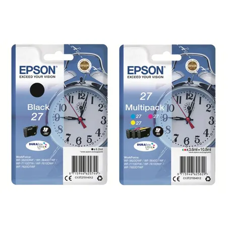 Epson 27 Black & 3 Colour Ink Cartridge Multipack (T2701 & T2705 Alarm Clock)