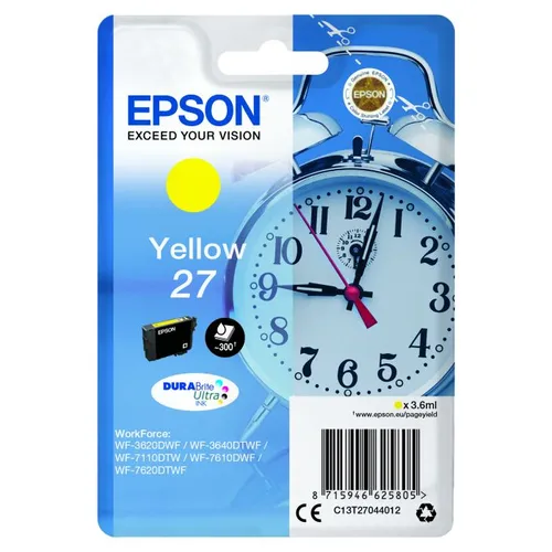 Epson 27 Yellow Ink Cartridge - (T2704 Alarm Clock)