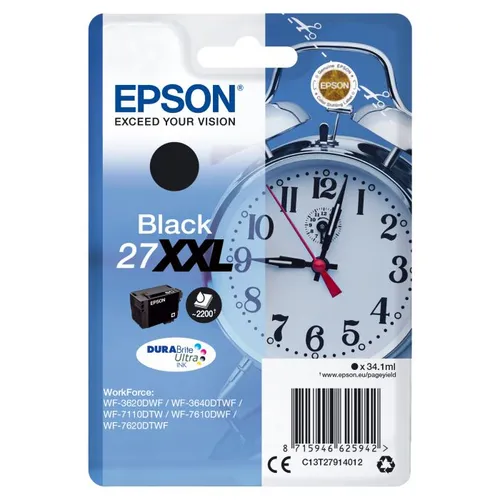 Epson 27XXL Extra High Capacity Black Ink Cartridge - (T2791 Alarm Clock)
