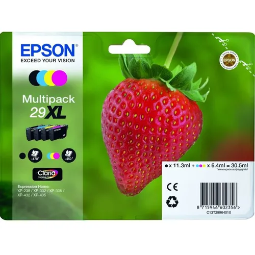 Epson 29XL 4 Colour High Capacity Ink Cartridge Multipack (Strawberry)