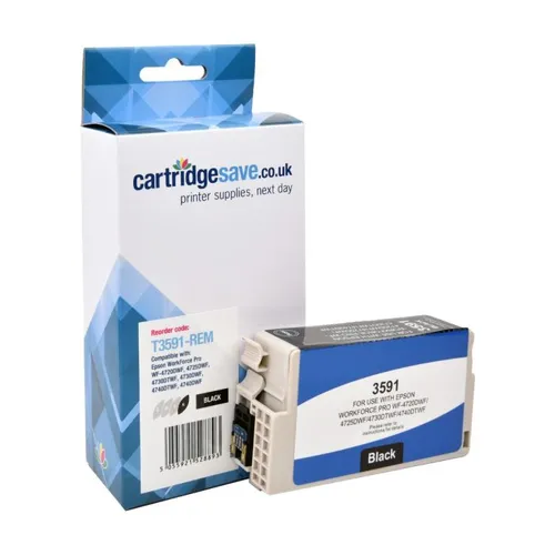 Compatible Epson 35XL Black High Capacity Ink Cartridge - (T3591 Padlock)