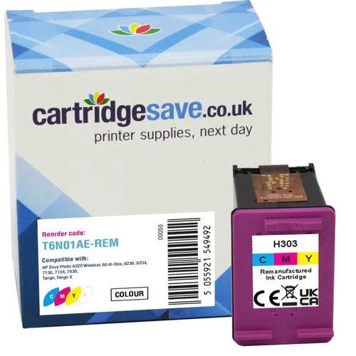 Compatible HP 303 Tri-Colour Ink Cartridge - (T6N01AE)