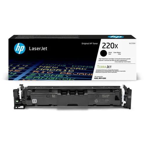 HP 220X High Capacity Black Toner Cartridge - (W2200X)