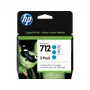 HP 712 3 Pack Cyan Ink Cartridge (3ED77A)