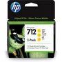 HP 712 3 pack Yellow Ink Cartridge (3ED79A)
