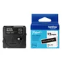 Brother BTAG-335 White On Black Laminated P-Touch Adhesive Labelling Tape 12mm x 4m
