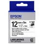 Epson C53S654024 Black On White Labelling Tape 12mm x 5m - (LK-4WBQ)