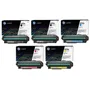 HP 5 Colour 652A / 654A Toner Cartridge Multipack