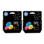 HP 301XL High Capacity Tri-Colour Ink Twin Pack - (D8J46AE)