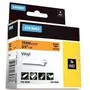 Dymo 18436 Black On Orange Vinyl Adhesive Labels 19mm x 5.5m (S0718500)