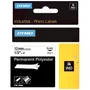 Dymo S0718210 Black On White Permanent Polyester Adhesive Tape 12mm x 5.5m