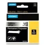 Dymo 18485 Black On Metallic 9mm x 5.5m Polyester Adhesive Tape Cartridge (S0718170)