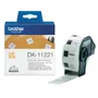 Brother DK-11221 1000x Square Black On White 23mm x 23mm Permanent Adhesive Paper Labels