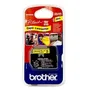 Brother MK631BZ Black On Yellow Plastic Adhesive Labelling Tape - Non-Laminated 12mm x 8m