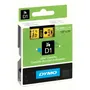 Dymo 45018 Black On Yellow D1 S0720580 Adhesive Labelling Tape 12mm x 7m (S0720580)