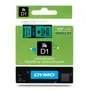 Dymo 45019 Black On Green D1 Labelling Tape 12mm x 7m (S0720590)