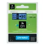 Dymo 40916 Black On Blue D1 Adhesive Labelling Tape 9mm x 7m (S0720710)