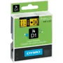 Dymo 40918 Black On Yellow D1 Adhesive Labelling Tape 9mm x 7m (S0720730)