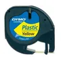 Dymo 91202 Black On Yellow LetraTag Adhesive Plastic Tape 12mm x 4m (S0721620)