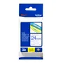 Brother TZe-253 Blue On White Laminated P-Touch Adhesive Labelling Tape 24mm x 8m