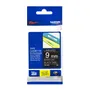Brother TZe-325 White On Black Laminated P-Touch Adhesive Labelling Tape 9mm x 8m