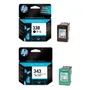 HP 338 / HP 343 Black & Tri-Colour Ink Cartridge Multipack (SD449EE)