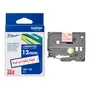Brother TZe-132 Red On Clear Laminated P-Touch Adhesive Labelling Tape 12mm x 8m