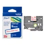 Brother TZe-222 Red On White Laminated P-Touch Adhesive Labelling Tape 9mm x 8m