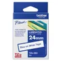 Brother TZe-253 Blue On White Laminated P-Touch Adhesive Labelling Tape 24mm x 8m