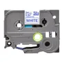 Brother TZe-253 Blue On White Laminated P-Touch Adhesive Labelling Tape 24mm x 8m