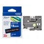 Brother TZe-345 White On Black Laminated P-Touch Adhesive Labelling Tape 18mm x 8m