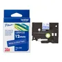 Brother TZe-535 White On Blue Laminated P-Touch Adhesive Labelling Tape 12mm x 8m