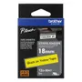 Brother TZe-S641 Black On Yellow Strong Adhesive Laminated P-Touch Labelling Tape 18mm x 8m