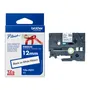Brother TZER231 Black On White Fabric Label Tape 12mm x 4m