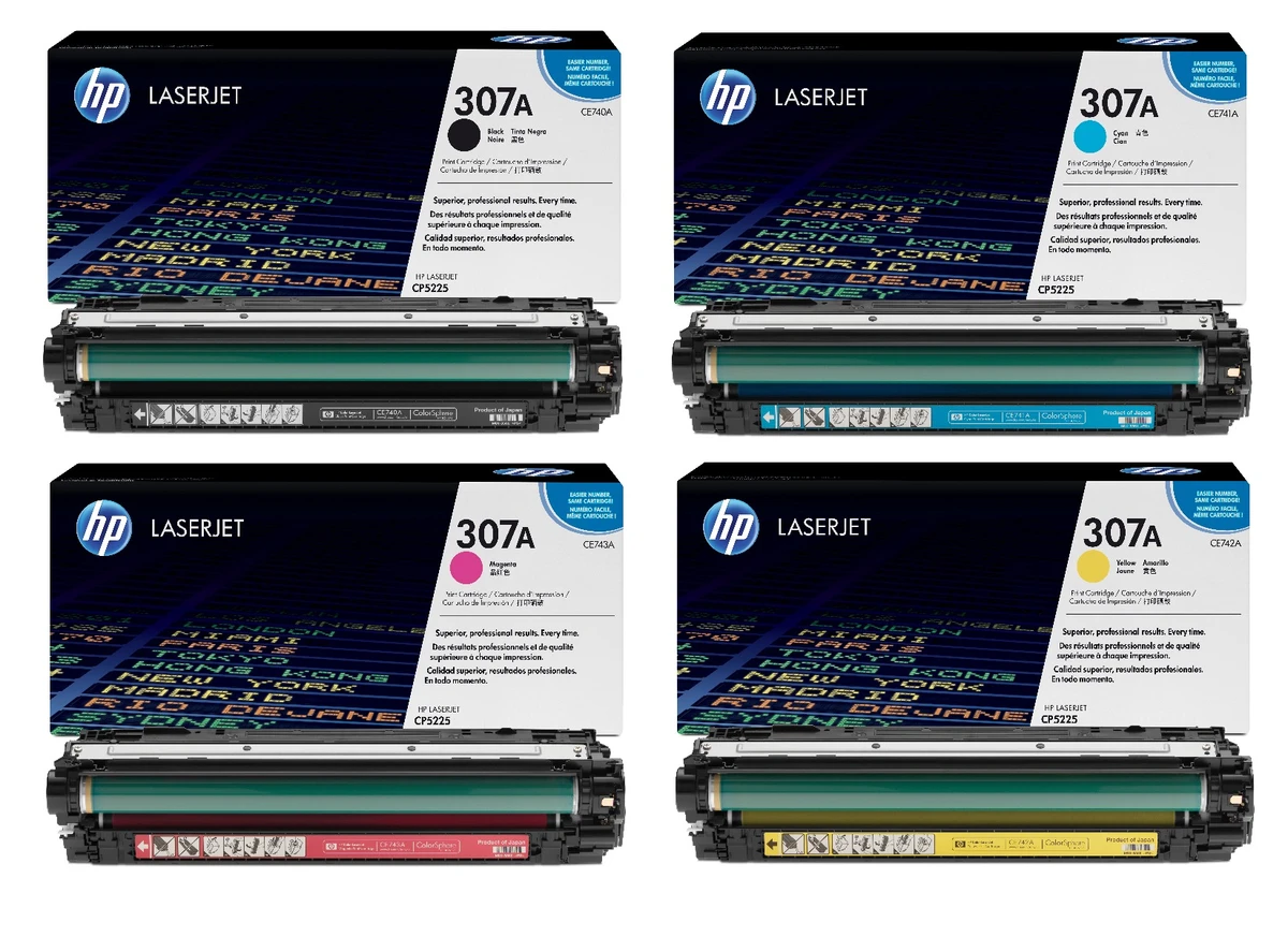 HP 307A Toner Cartridges - 4 Colour HP CE74 Printer Cartridge Multipack