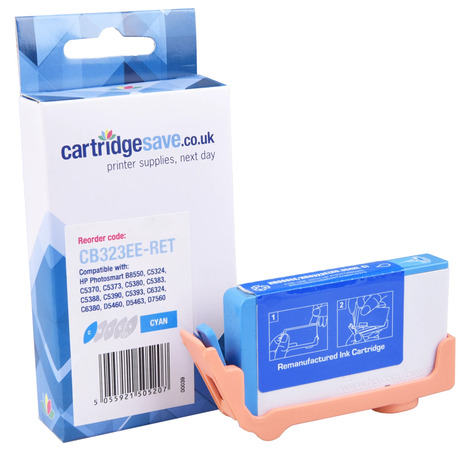 323d Ink Cheap HP CB323EE Ink Cartridge - Compatible High Capacity Cyan HP 364XL Ink