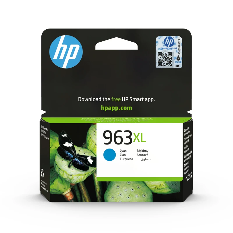 HP 963XL High Capacity Cyan Ink Cartridge (3JA27AE)