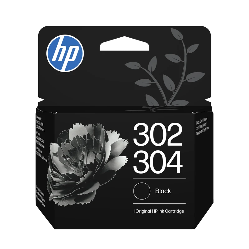HP 302 Black Ink Cartridge - (F6U66AE)