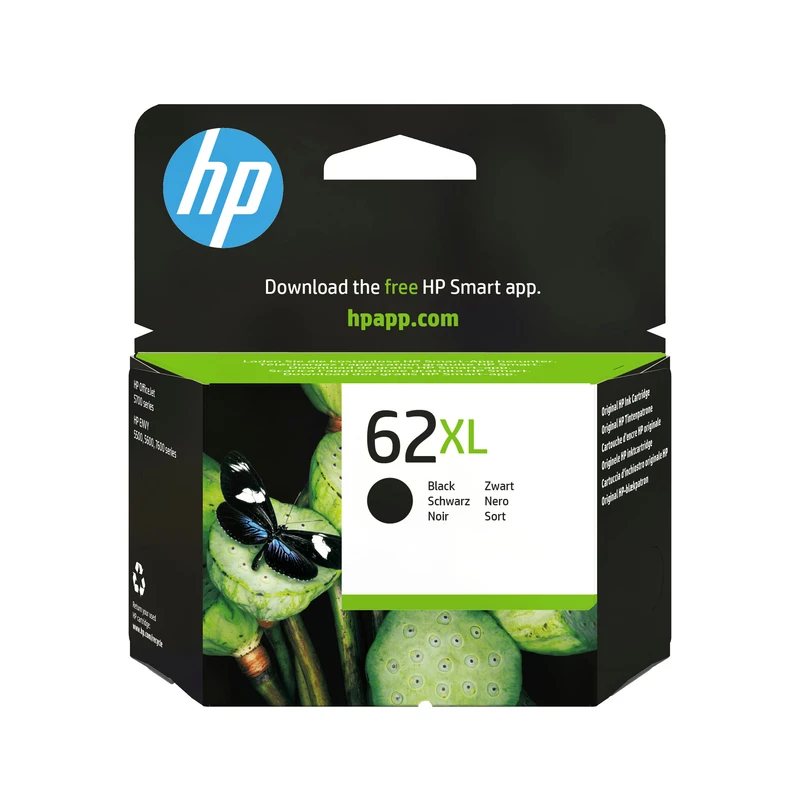 HP 62XL High Capacity Black Ink Cartridge - (C2P05AE)