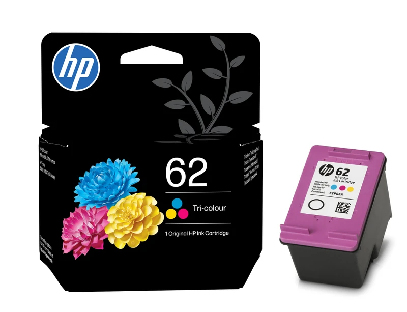 HP 62 Tri-Colour Ink Cartridge - (C2P06AE Cartridge)