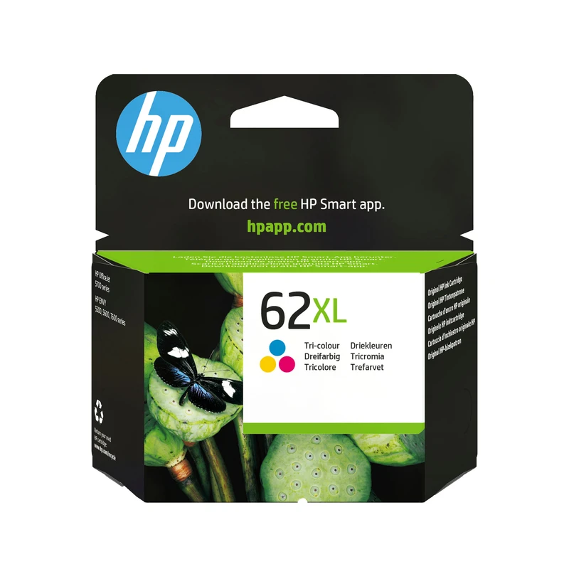 HP 62XL High Capacity Tri-Colour Ink Cartridge - (C2P07AE)