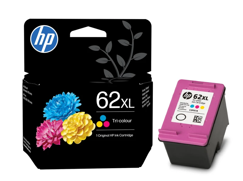 HP 62XL High Capacity Tri-Colour Ink Cartridge - (C2P07AE)