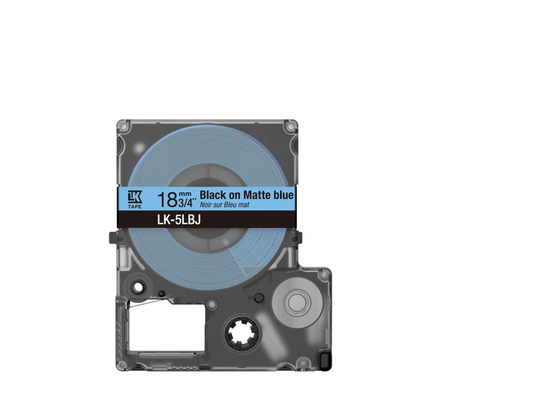 Epson C53S672081 Black on Blue Label Tape 18mm x 8m - (LK-5LBJ)