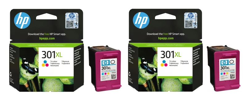 HP 301XL High Capacity Tri-Colour Ink Twin Pack - (D8J46AE)