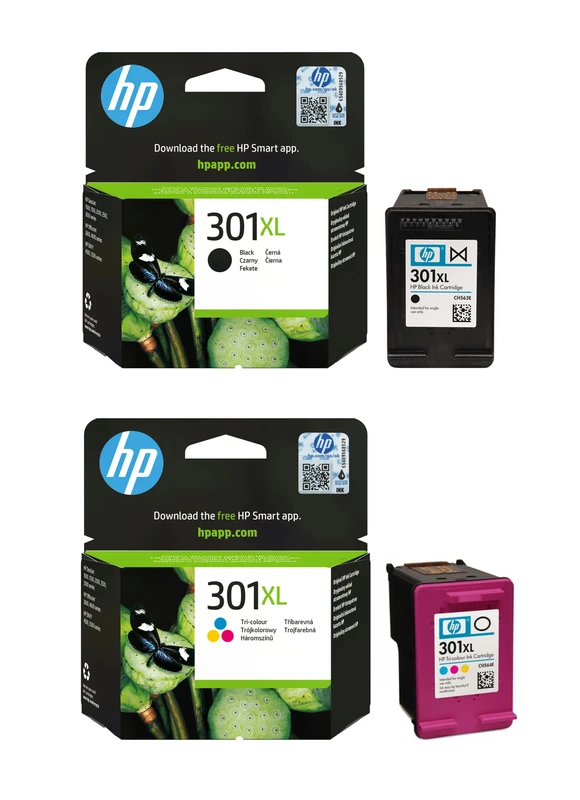 HP 301XL High Capacity Black & Tri-Colour Ink Cartridge Multipack