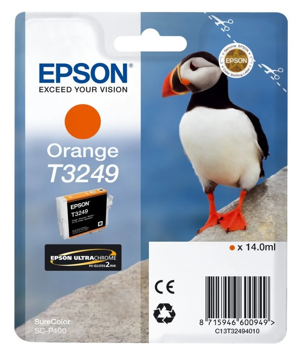 Epson T3249 Orange Ink Cartridge - (C13T324940 Puffin)
