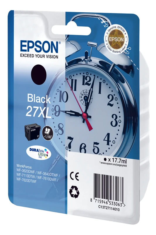 Epson 27XL High Capacity Black Ink Cartridge - (T2711 Alarm Clock)